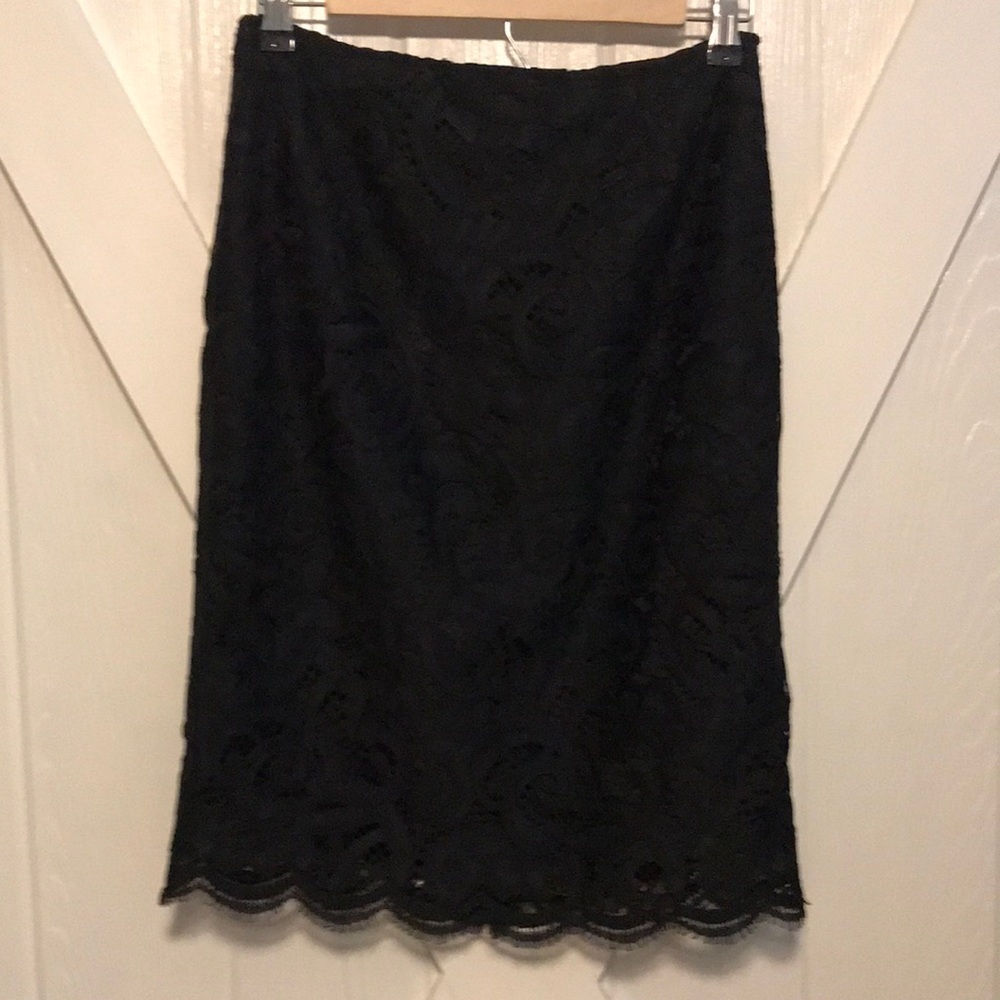 Lilly Pulitzer Black Lace Midi Skirt